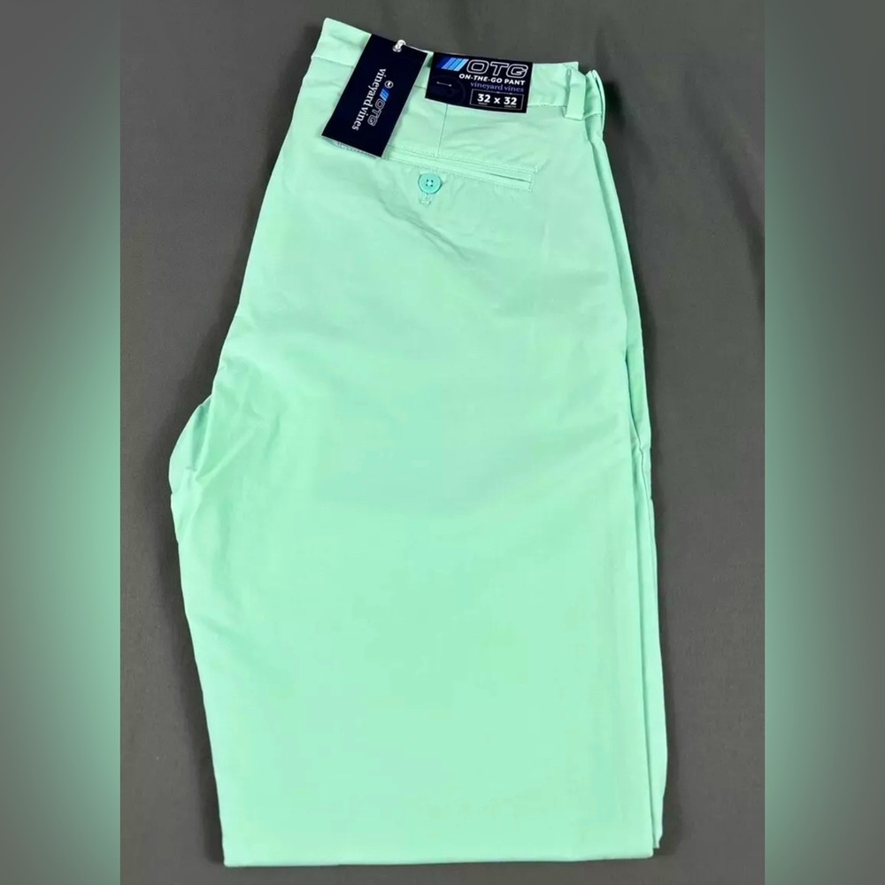 Vineyard Vines Performance On The Go Golf Pants 32 x 32 Crystal Blue Nylon